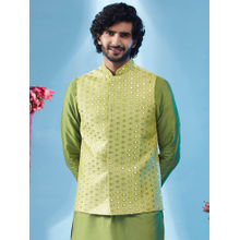 KISAH Men Green Nehru Jacket