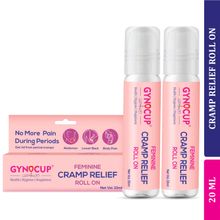 Gynocup Feminine Cramp Relief Roll On All In One (periods, Lower Back Pain & Body Pain) (Pack Of 2)
