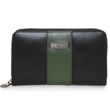 ESBEDA Black Olive Color Mid Stripe Wallet For Women (L)