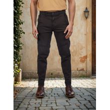 CELIO Men Brown Solid Skinny Fit Cotton Biker Jeans