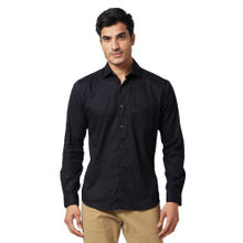 Park Avenue Slim Fit Polka Dots Black Casual Shirt