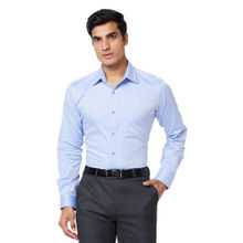 Raymond Slim Fit Solid Blue Formal Shirt