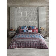 Ddecor Live Beautiful Cotton King Bedsheet & Duvet Cover with Cushion & Pillow Covers - Blue