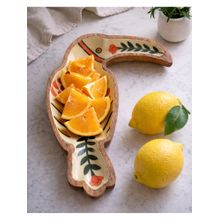 Chumbak Multi-Color Graphic Wooden Platter