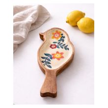 Chumbak Multi-Color Graphic Wooden Platter