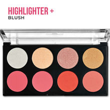 Insight Cosmetics Blush & Highlight Palette, 2 In 1 Intense Pigment, Lightweight Formula