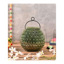 The 7 DeKor Bloomville Olive Round Lantern