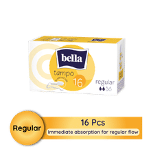 Bella Tampon Regular for Women, High Absorption, Regular Flow, Comfort Fit, Leakproof (16 Pcs)