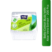 Bella Cotton Buds with Paper Stick, Soft and Gentle, 100% Cotton, With Aloe Vera Extract