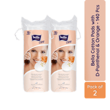Bella Cotton Pads With D Panthenol&Orange Blossom Extracts,100% Cotton,Double Sided - Pack of 2