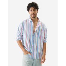 The Souled Store Stripes: Blue, Red Men Relaxed Shirt