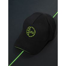 Jack & Jones Black Neon Logo Print Baseball Cap