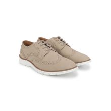 Yoho Beige Casual Brogues for Men
