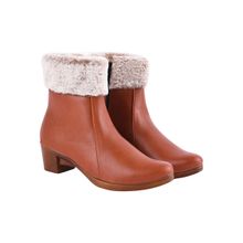 Shoetopia Comfortable Stylish Tan Winter Puff Boots For Women