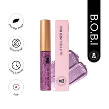BOBI Glitter Eyeliner Pink, Sparkle Finish, Waterproof, Smudgeproof, Quick Dry, Vibrant Color Effect