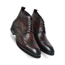 Vantier Diago Croc Anckle Brown Chukka Boots