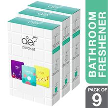 Godrej Aer Pocket Bathroom Fragrance Assorted Pack - Pack of 9