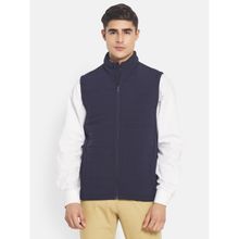 METTLE Men Navy Blue Tailored Jacket