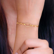 Kai Jewel Sterling Silver Gold Linked Loops Line Bracelet