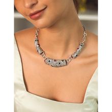 Shaya by CaratLane Feeling Sundar Oxidised Collar Necklace in 925 Silver