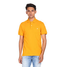 Aeropostale Men Mustard Short Sleeves Solid Polo T-shirt