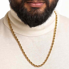 Palmonas 18K Gold Plated 6 MM Rope Chain for Mens