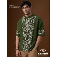 The Souled Store Official Nomad: Stone Carving Men Super Oversized T-Shirts