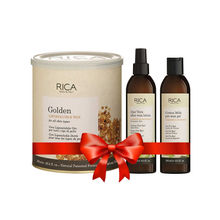 Rica Golden Wax with Pre and Post (Cotton Milk Pre and Aloe Vera After Wax Lotion) Combo