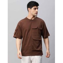 PRONK Mens Cargo T-Shirt Cocoa