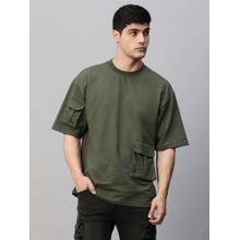 PRONK Mens Cargo T-Shirt Olive Green