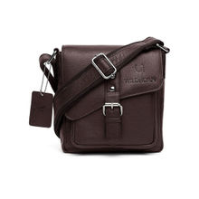 WILDHORN Brown Classic Leather Sling Bag for Men I Office Bags I Travel Bags I Adjustable Strap