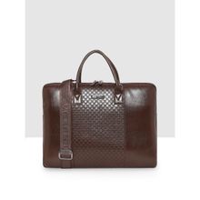 ESBEDA Brown Color Embossed Textured Laptop Sleeve for Unisex