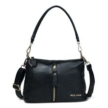 Pelle Luxur Stylish Black Hand Bag for Women (S)