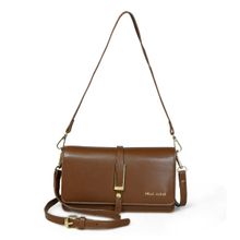 Pelle Luxur Stylish Chocolate Brown Sling Bag for Women (S)