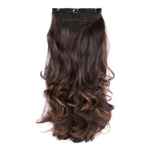 Stasia Street 24 Clip-In OutCurl Korean Fibre Hair Extensions Length & Volume Reusable - MixBrown
