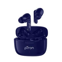 pTron Bassbuds Duo with BT v5.1, 32Hrs Playtime, Deep Bass, Touch TWS Earbuds, Stereo Call (Blue)