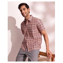 Fabindia Pink Cotton Printed Shirt