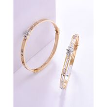 Fida Luxurious Gold-Plated American Diamond Bangles for Women