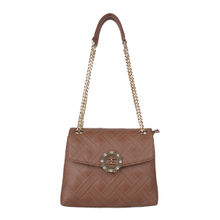 ESBEDA Brown Color Quilted Chain Handbag For Women (M)