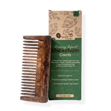 Organic B Indian Rosewood Wide Tooth Comb Rosemary Infused