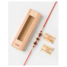 Fabindia Women Rudraksha Thread Rakhi with Roli Chawal