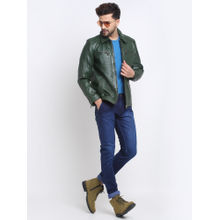 Teakwood Genuine Leathers Mens Jacket Olive