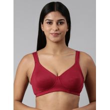 BLOSSOM Red Solid T-Shirt Seamless Medium Coverage Bra
