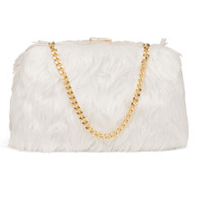 Vdesi White Fur Clutch