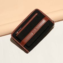 Zouk Jet Black Classic Zipper Wallet