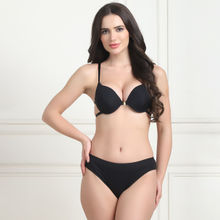 PrettyCat Pushup Padded Styled Back Front Open Sexy Bra Panty Set (32B)