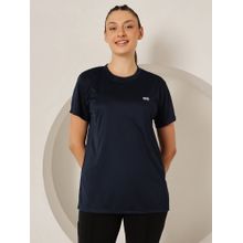 Clovia Comfort Fit Active T-Shirt -Blue