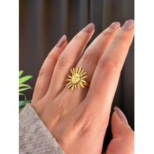 ISHKAARA Gold Plated Sun Shine Ring