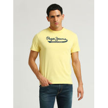 Pepe Jeans Yellow Flyer Brand Carrier T-Shirt