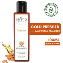 Mystiq Living Sweet Almond Oil 100% Pure and Organic Badam Rogan For Hair, Face, Body & Baby Massage
